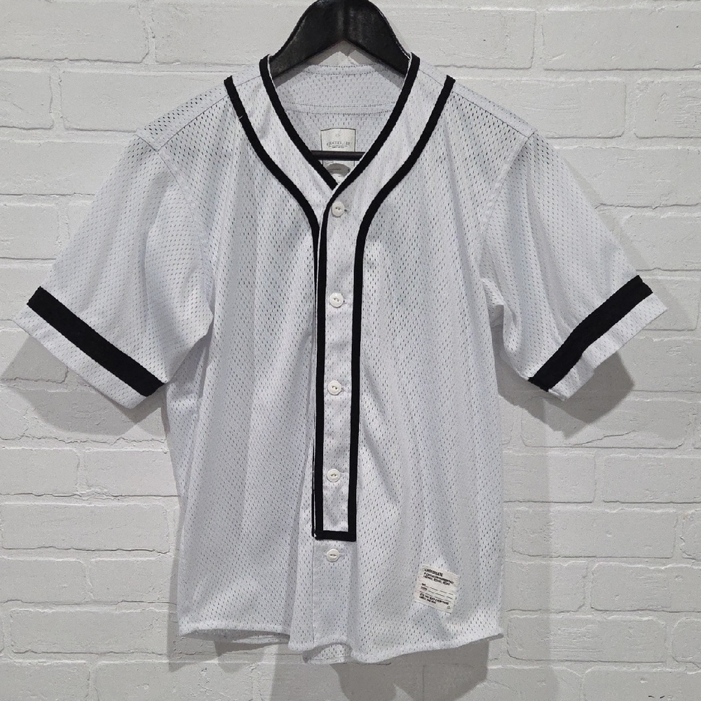2/$10 Chocoolate White Mesh Jersey with Black Accents